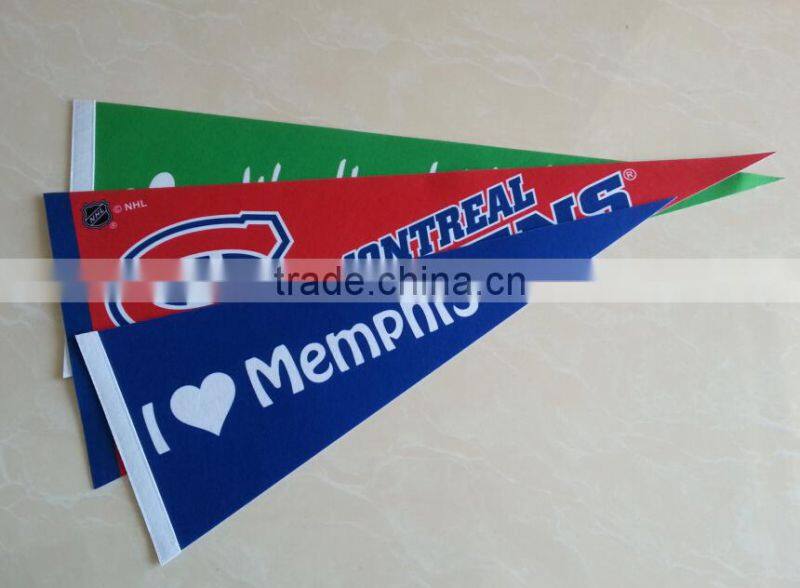 silk screen printed pennant flag