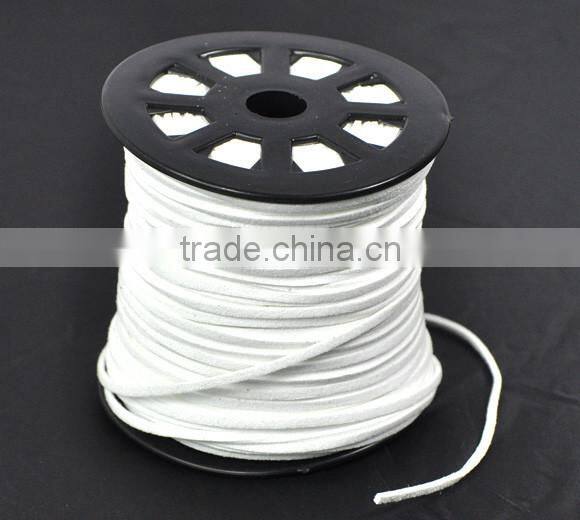 China Wholesale 2.5mm Wide White Velvet Cord for Necklace