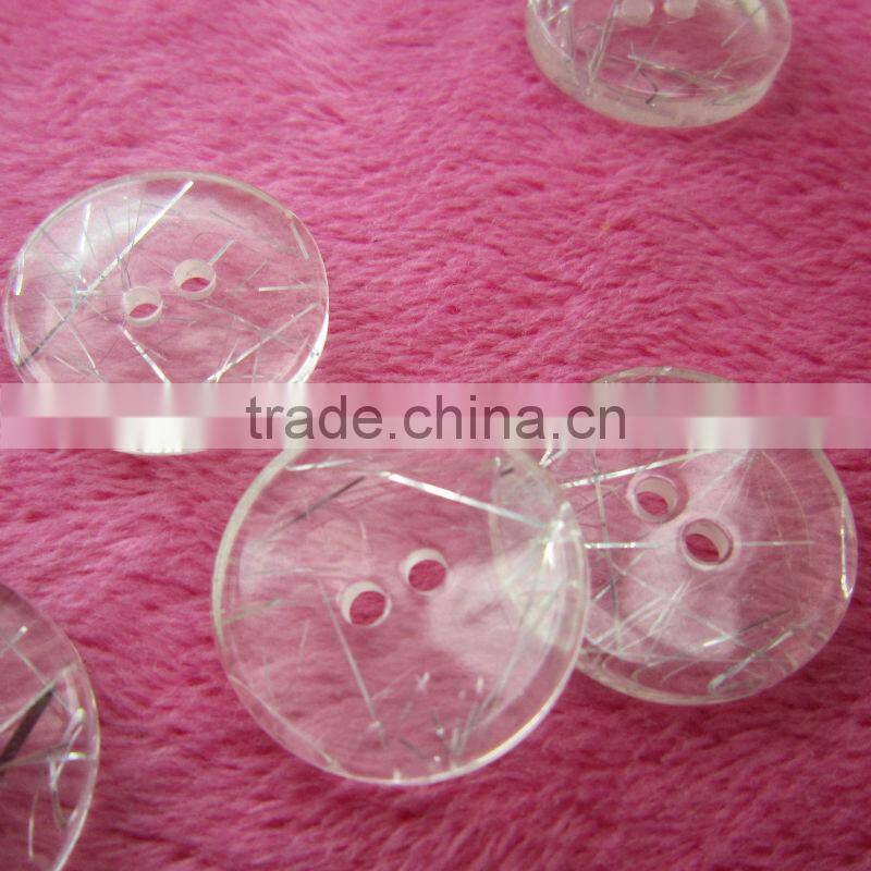 low place transparent resin plastic Button