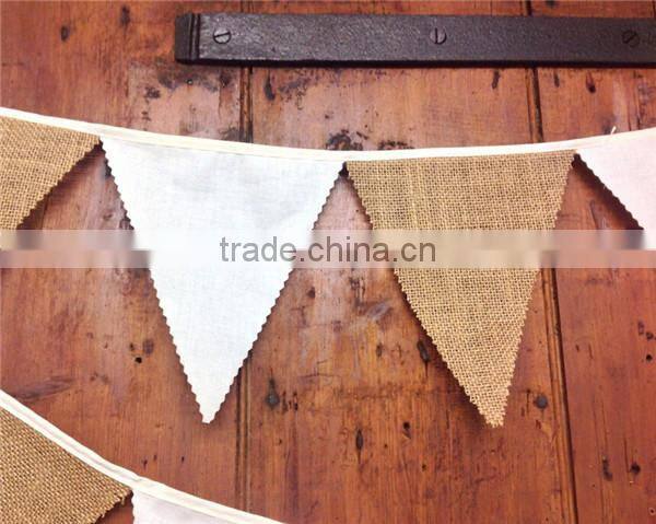 Rustic Burlap Bunting & Calico Flags Country Weddings Bunting & Barn Dance Bunting