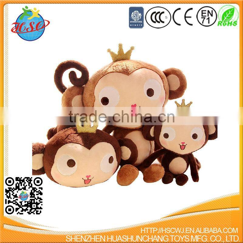 Certificated Animal Stuffed Cute Monkey Alligator Custom Plush Toys for Kids