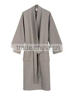 Men's Waffle Easy Washing White Black Blue Green Red Color Bathrobes