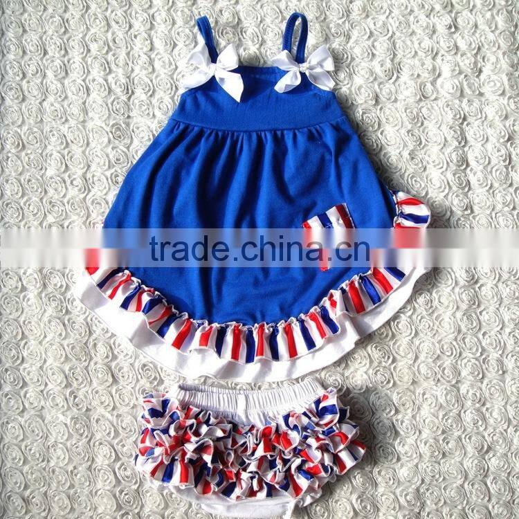 Wholesale orange camo ruffle toddler baby girls top & bloomer set M5040606