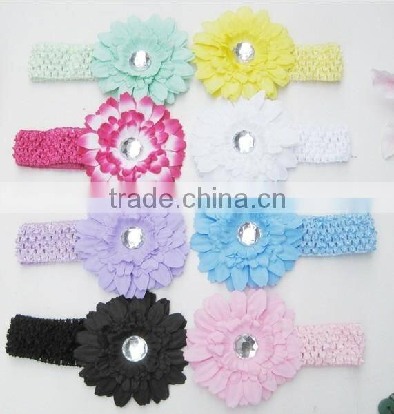 cheap knit baby headband with flower