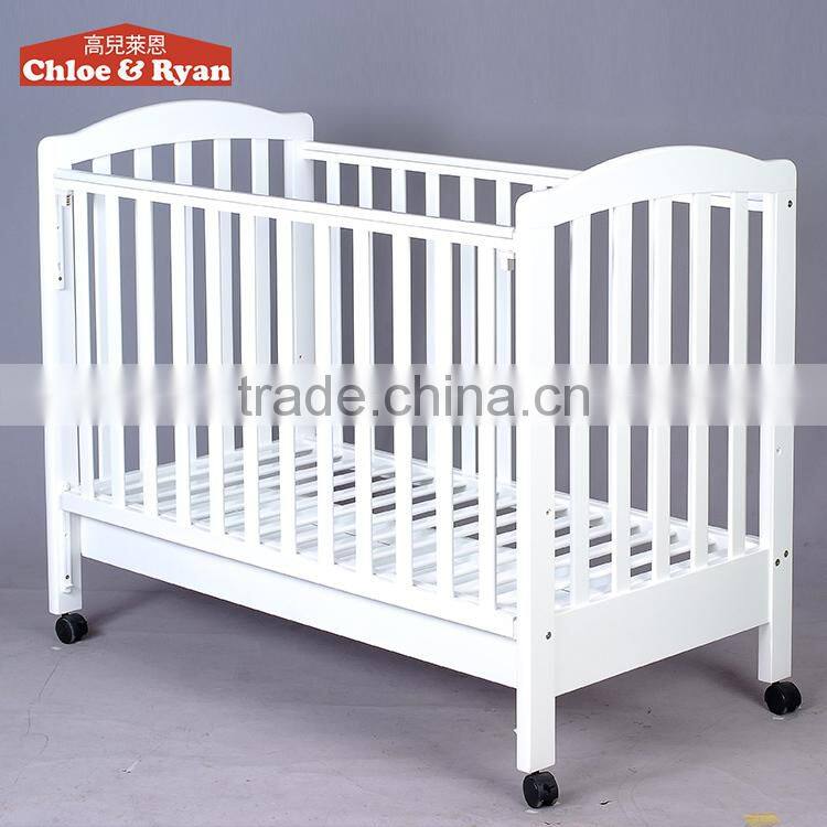 Franch Style hot selling Baby Crib, Soild wood baby crib, MDF Wooden baby bed