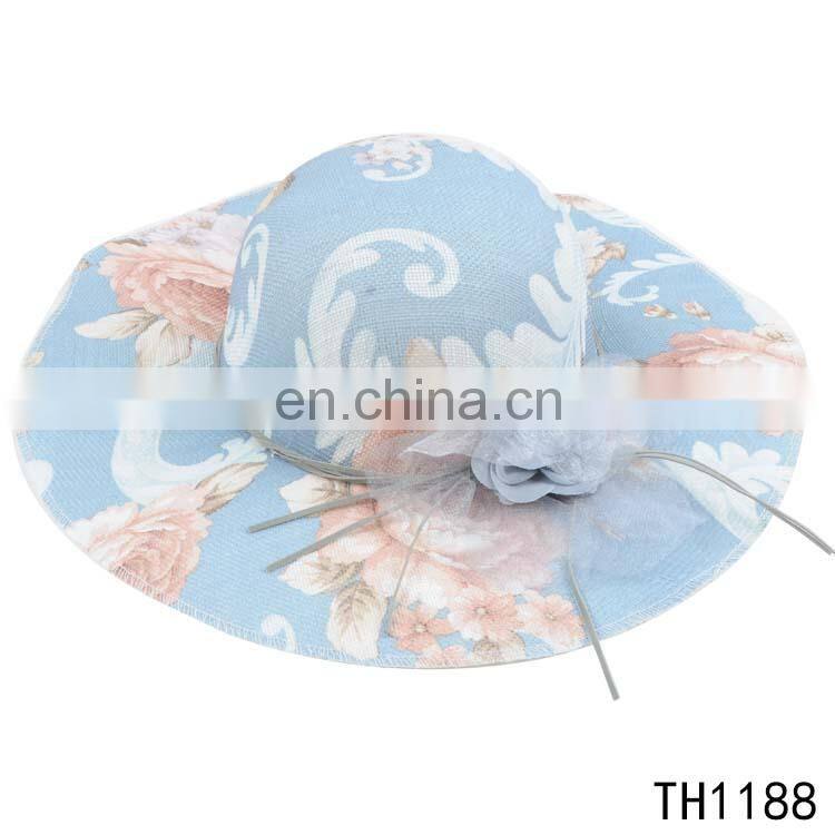 TOROS new fashion women polyester printed fedoral hat beautiful summer hats