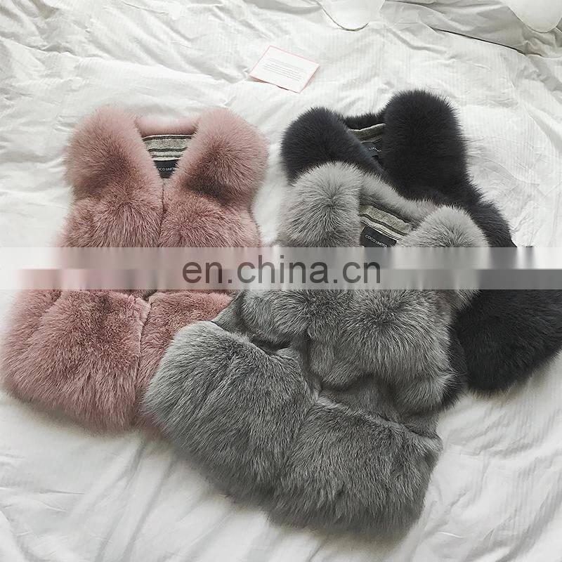 Wholesale New Fashion OEM Factory Real Fox Fur Vest/Coat for Women