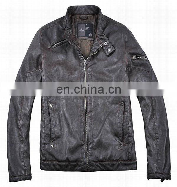 2015 new model designer genuine leather jacket