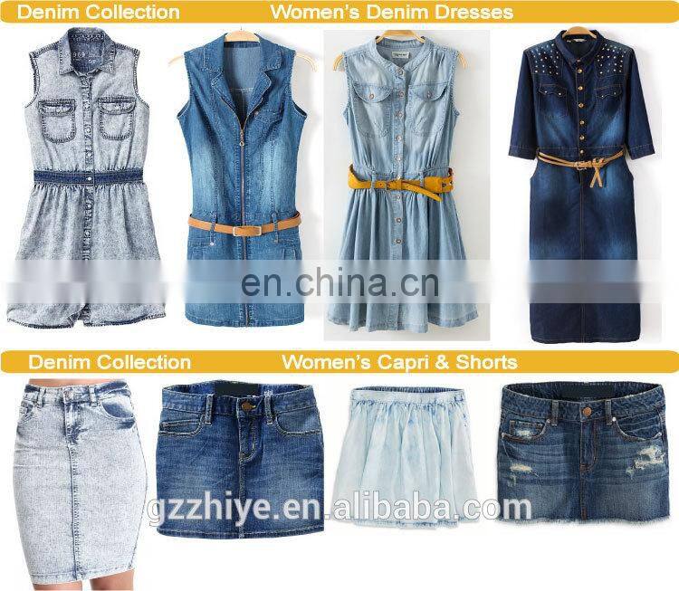 summer style sleeveless ladies denim dress