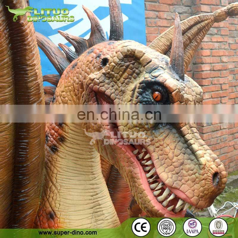 Animatronic Dragon Western Smoking Dragon For Theme Park
