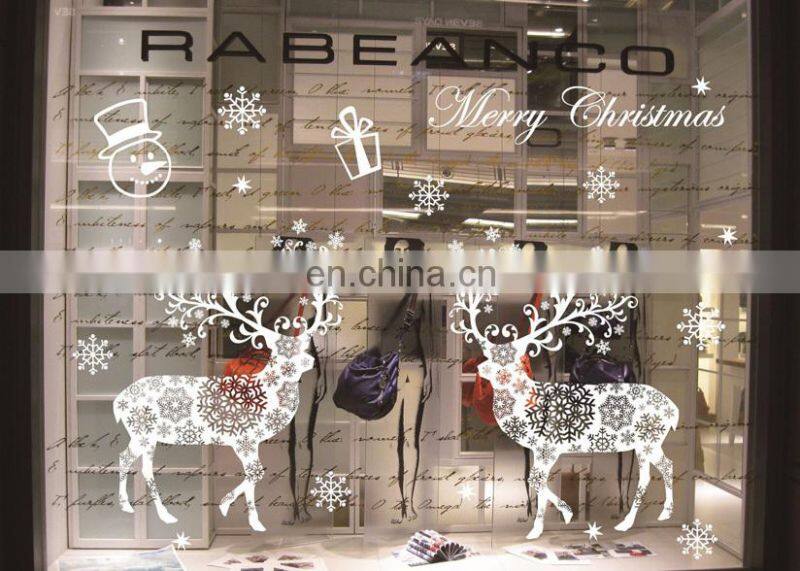 2017 new Christmas decotation wall sticker ,Christmas shop window sticker, christmas glass window stick