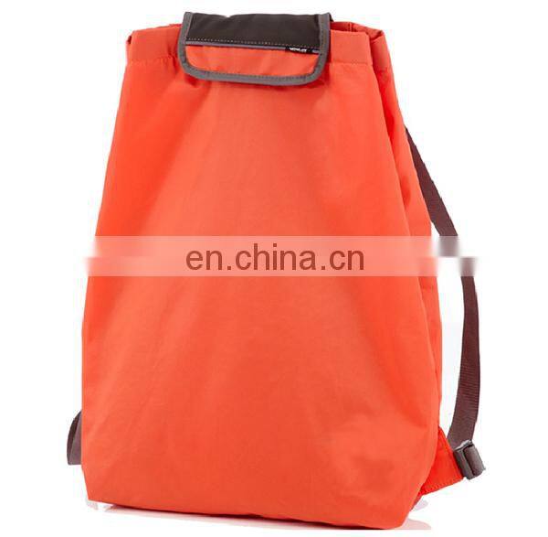 Plain color latest design foldbale travel bagpack