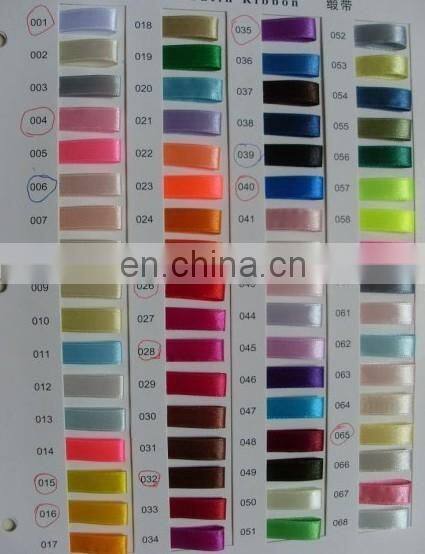 Black Polyester satin ribbon with red printed