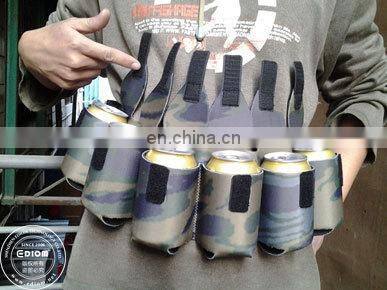 Promotional Collapsible Custom Printing Hot-selling Soccer Funny Hunting Creative Reusable Neoprene Six Pack Beer Holder