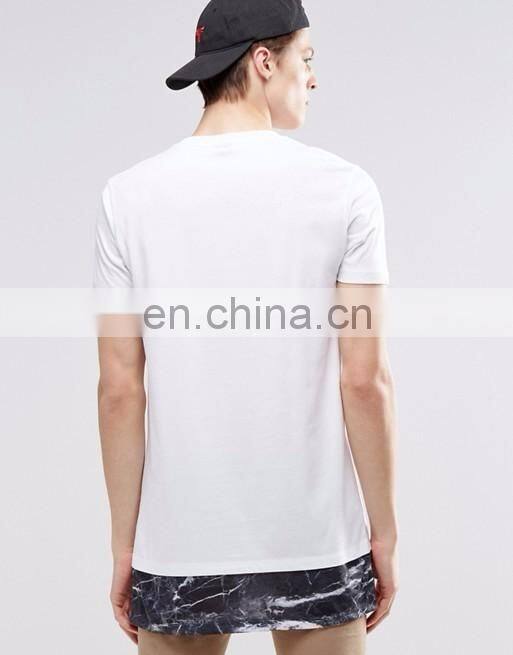 Hip pop high quality white custom your logo 100 cotton T-shirt