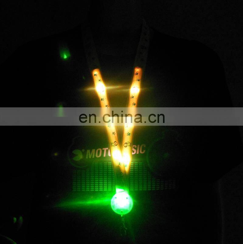 Best seller custom key lanyards colorful necklace key lanyard leather led lanyard