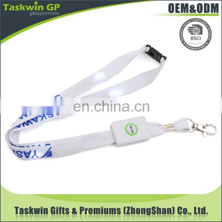 Promotional LED Flashing Lanyards LED Glowing Printing Lanyards