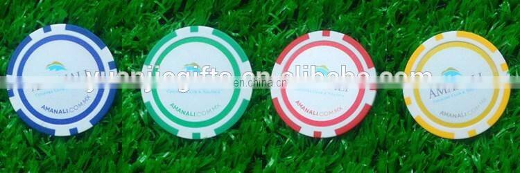 Enamel magnetic custom golf poker chip ball marker with company logo
