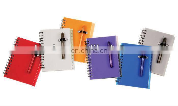 Plastic Cover Notebook With Ruler and Pen