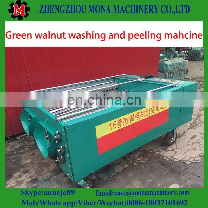 Automatic fresh green walnut skin peeling machine with cleaning Features