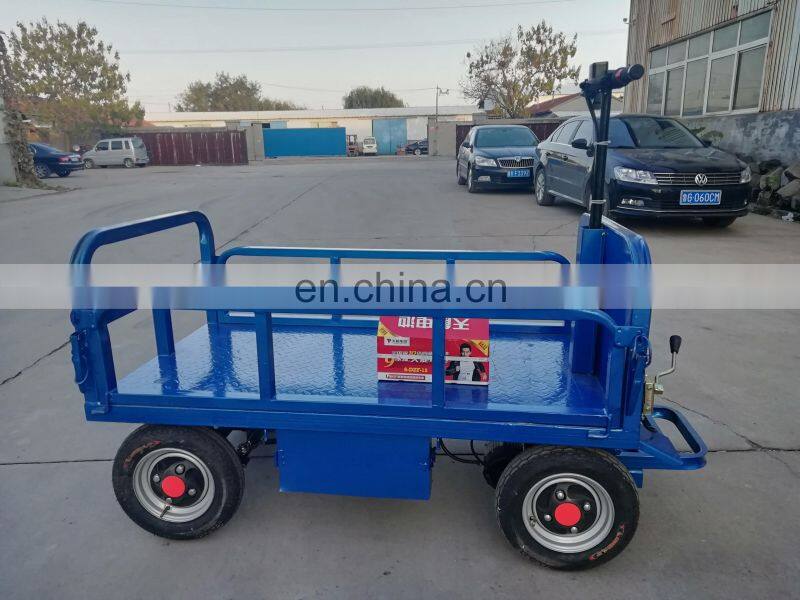 Customize multi-function electric lift flat cart trolley price