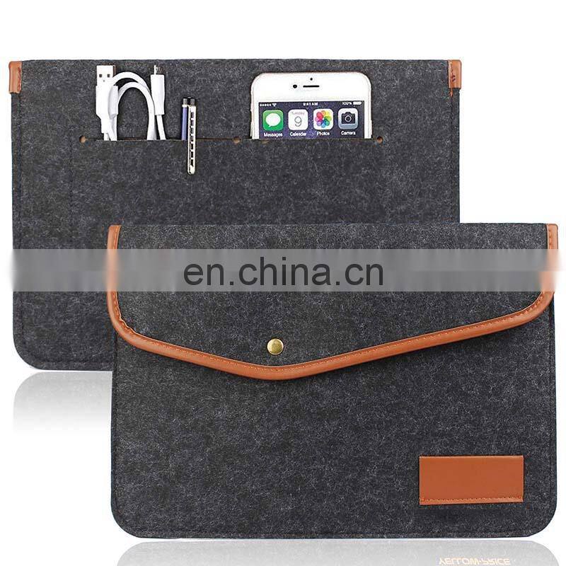 Multifunctional custom logo printing laptops bags envelope laptop felt notebook bag