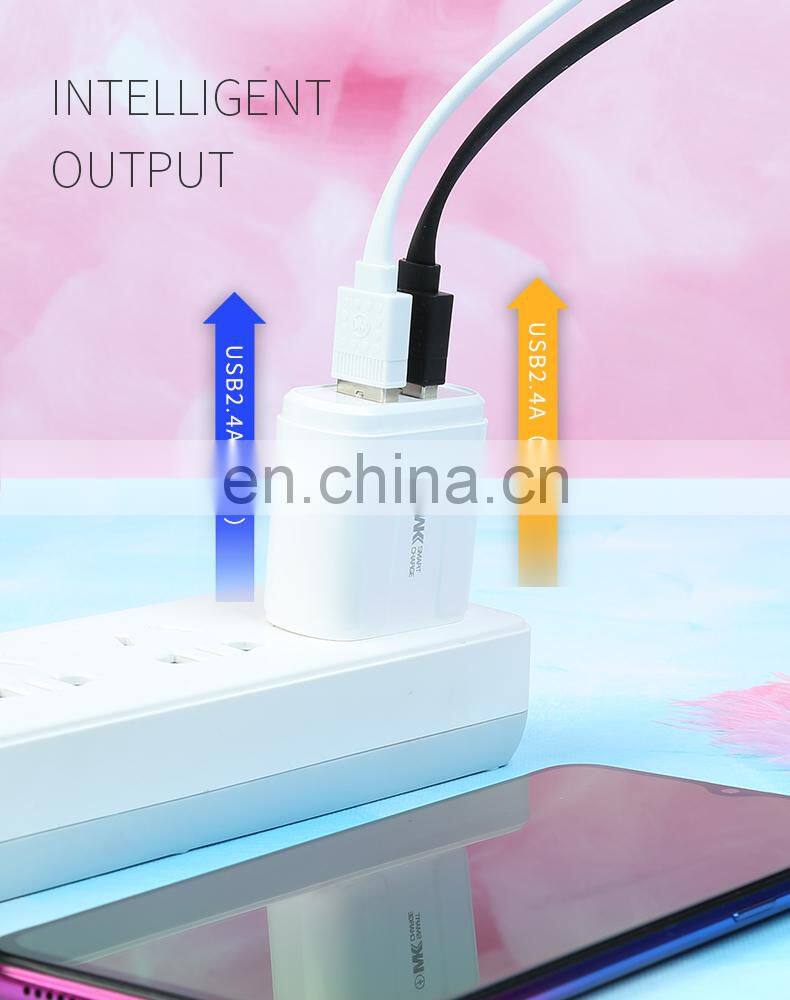 US Standard Quick Charging 2.4A Dual USB Charger Mini Portable