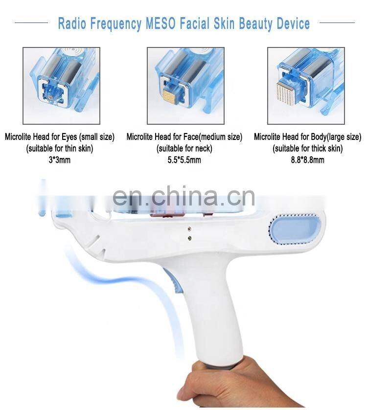 no-needle mesotherapy device meso gun skin care radio frequency with 3 color led light