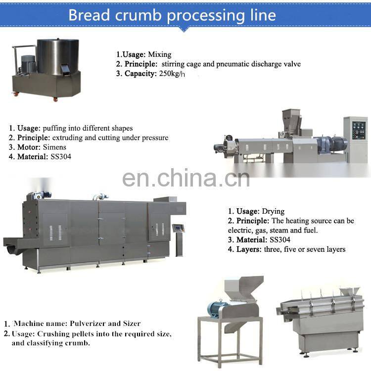With 20 years of experience Stainless steel twin screw extruder Bread crumb production line