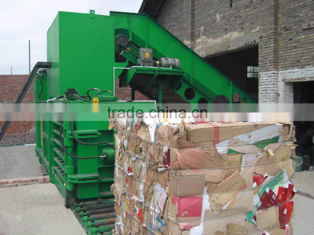 Semi-Automatic Close Door Manual Tie Horizontal Baler for Palm Silk Paper Carton