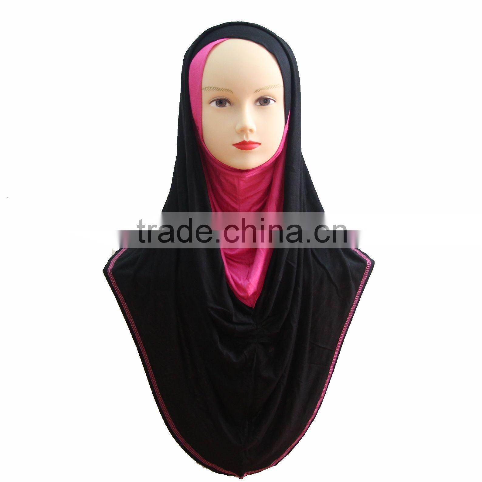 Newest Plain crossover HOT COTTON islamic scarf hijab BIG LONG MUSLIM one piece HIJAB
