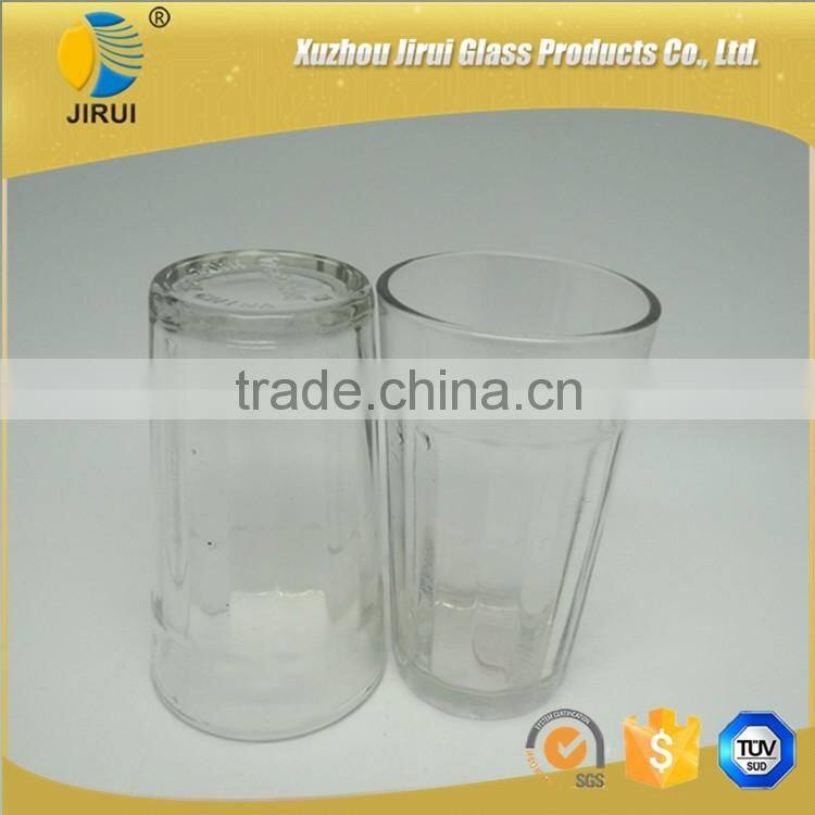 330ml big wide mouth glass cups for water drinking