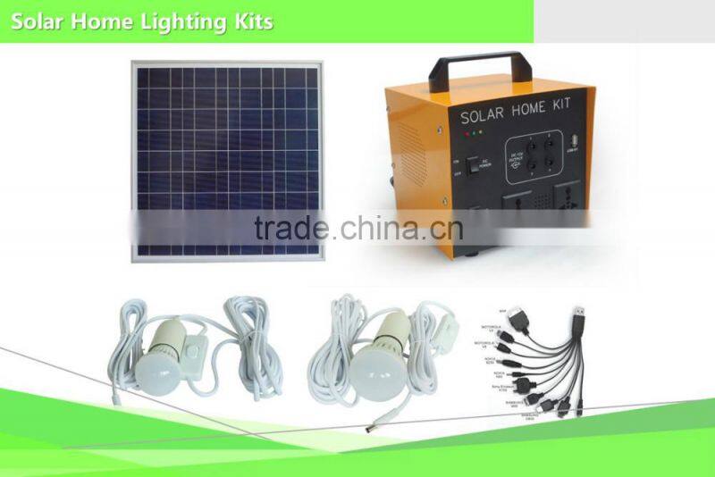 USB Function Bright solar poly crystalline silicon long life home solar kit