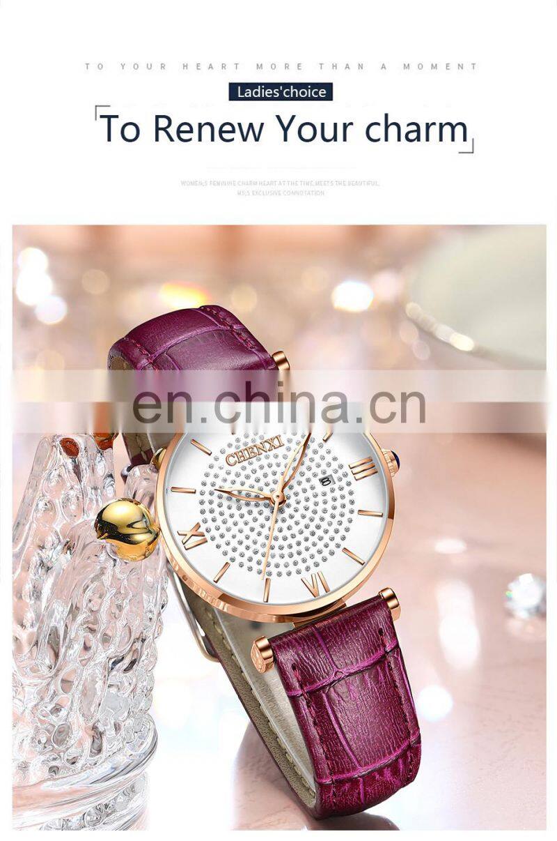 Chenxi 310 Latest Analog Women Quartz Watches Roman Dial Luxury Ladies Watch Diamond