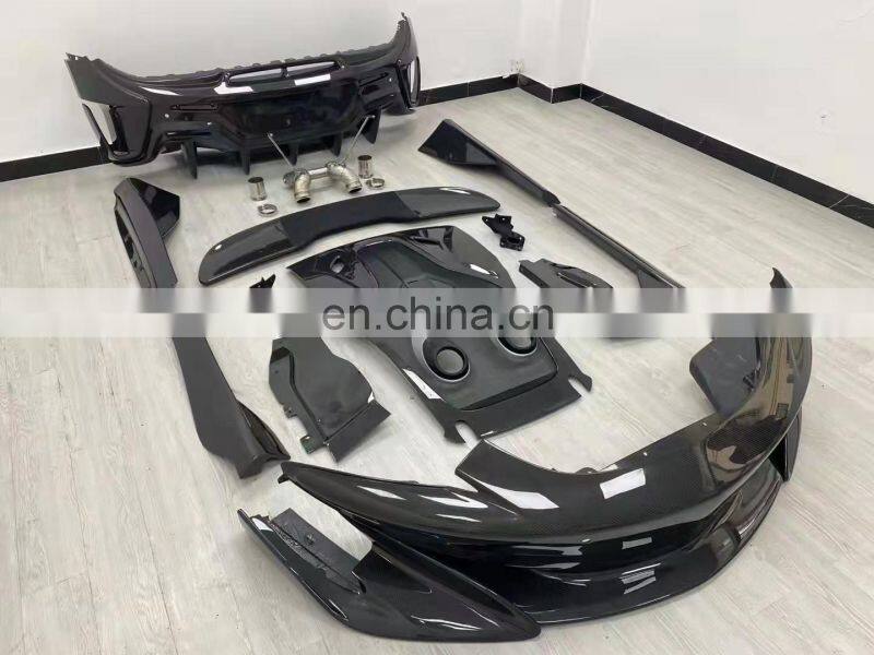 Runde Carbon Fiber Front Bumper Rear Bumper Side Skirt Spoiler Hood For Mclaren 540C 570S Upgrade 600LT Style Body Kit