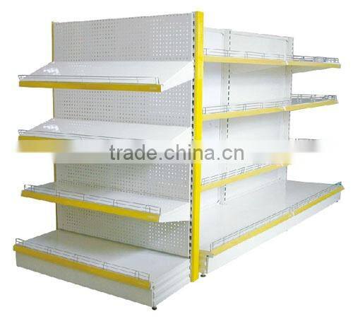double side gondola shelf end shelf steel backboard shelf