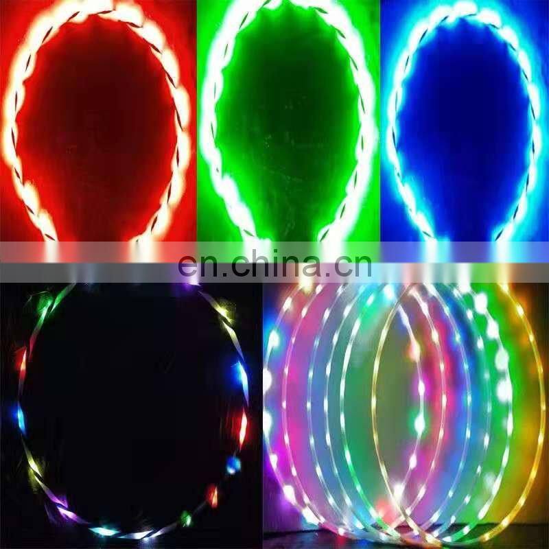 new version upgrade led LED hula ring hoop Hu la hoola hoop hulahoop fitness hoop foot gymnastics