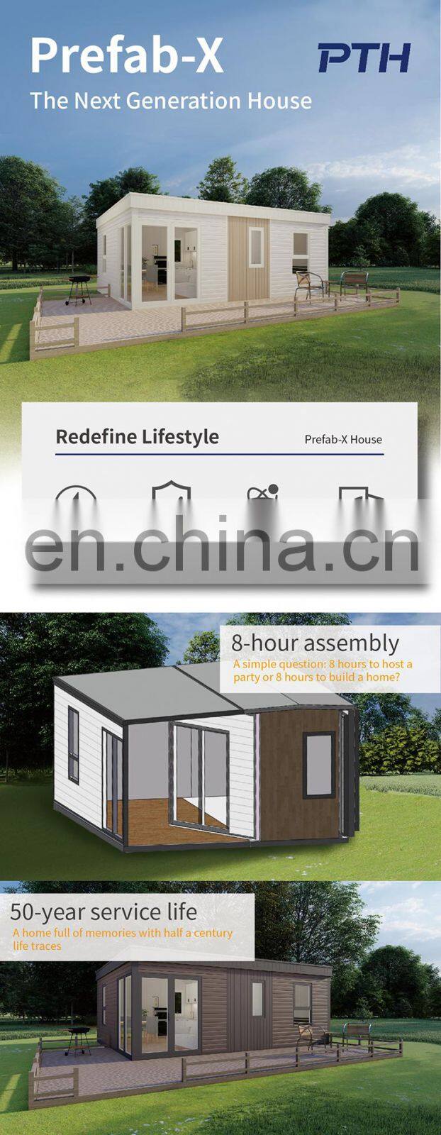 2021 factory supplier hurricane Resistant and fireproof new Modular smart house Garden house fast build