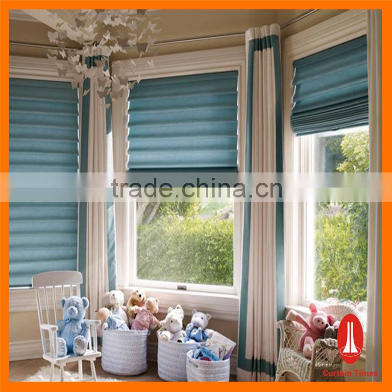 Curtain times rainbow colored roman blinds with string manual operation