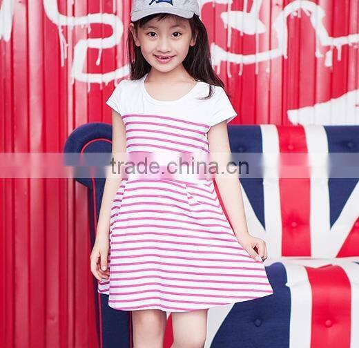 New product 2014 stripe baby girl summer dress/baby dress new style clothing factories in china