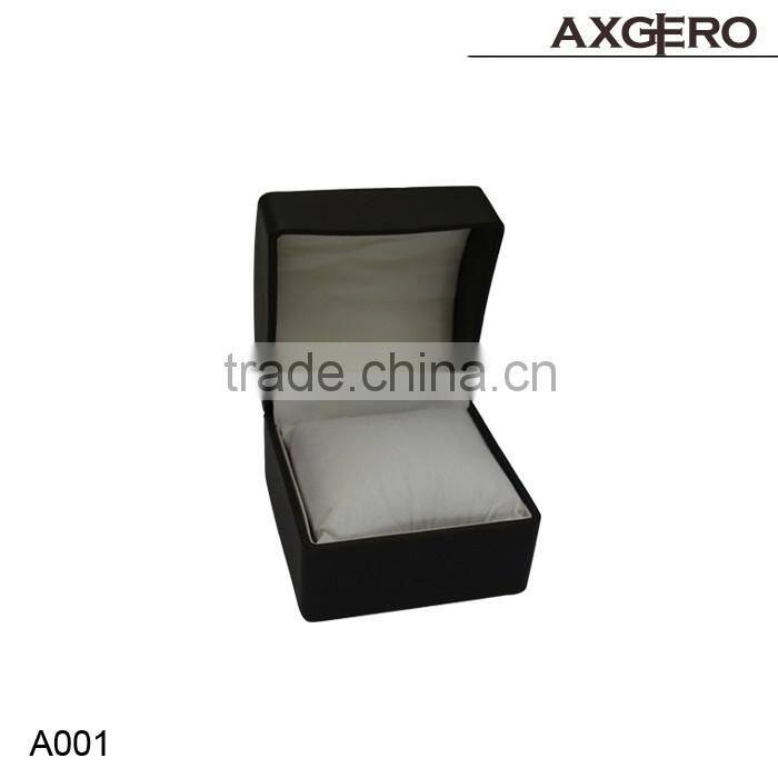 2016 Custom logo Black luxury leather watch box