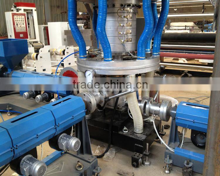 PE film making machine / film blowing machine / A+B+C Three-layer co-extrusion film blowing machine