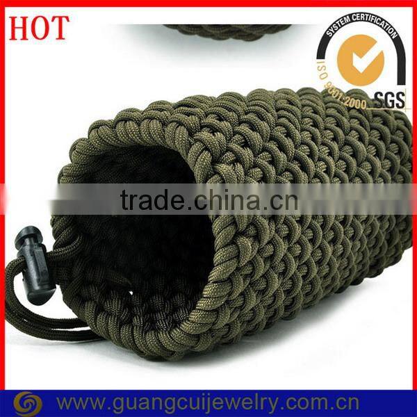 Fashion parachute rope woven outdoor emergency survival bottle shrink wrap sleeves