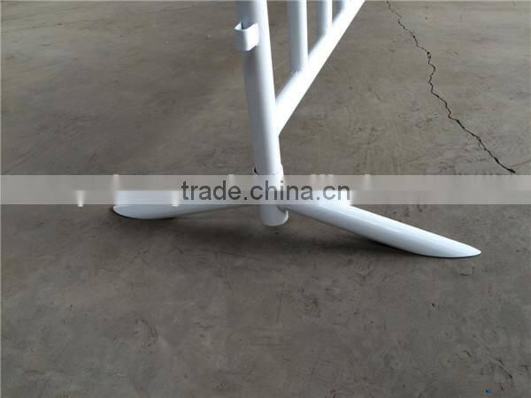 used galvanized crowd control barrier