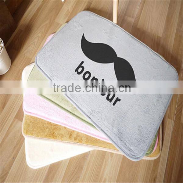 40*60cm home cute design anti slip polyester custom floor mat