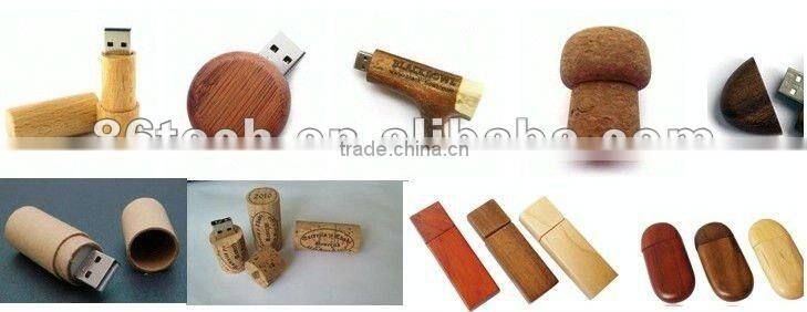 cute design wooden fork usb flash drive