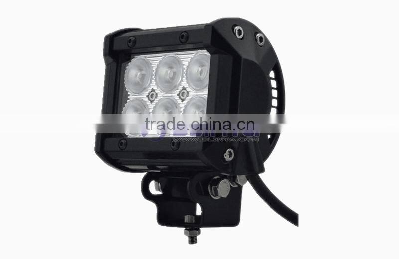 18W 4 inch 6 X 3W IP67 Waterproof TRUCK/BOAT/JEEP/SUV LED Work Light Bar