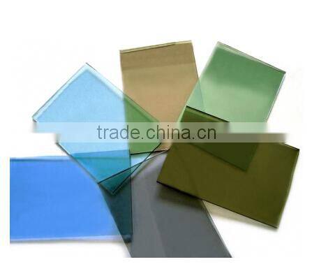 Colored reflective glass windows