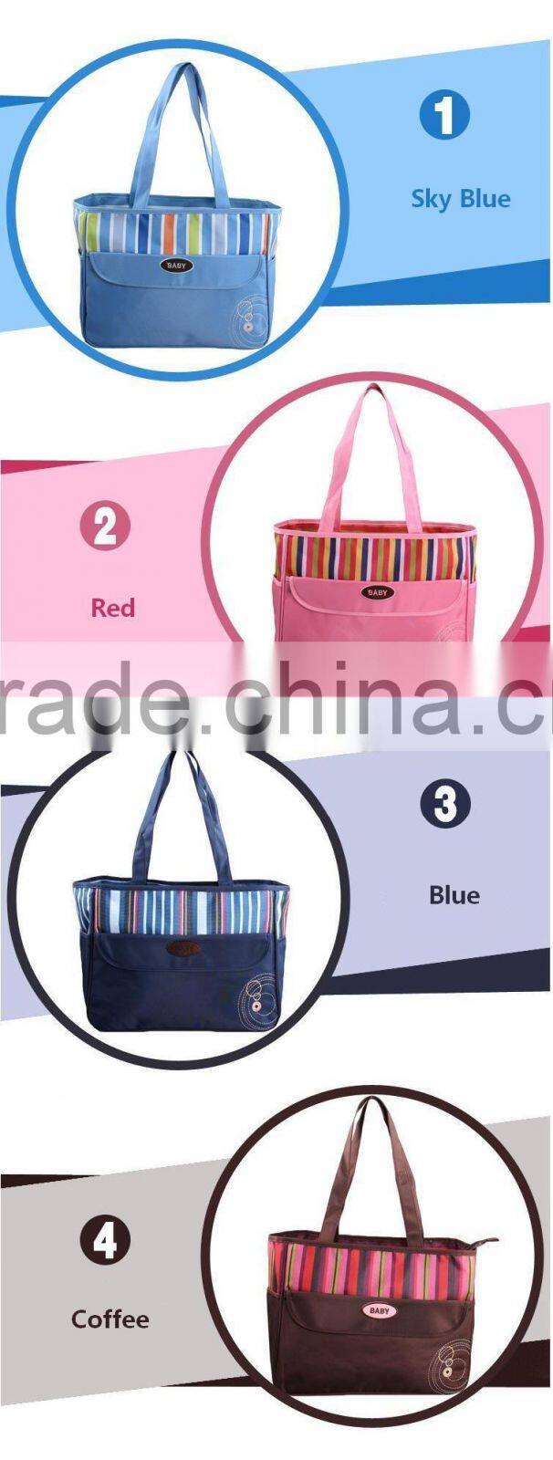 Wholesale tote one shoulder adult baby bag diaper bag