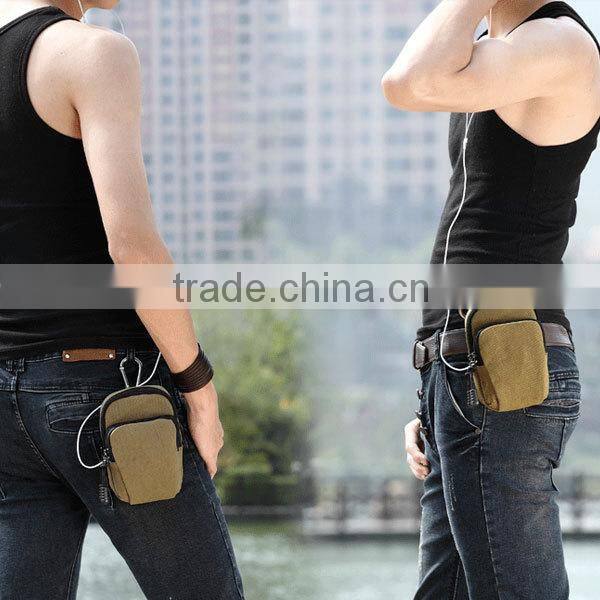 fashion running waist bag cheap canvas sports bag men cycling waist bag